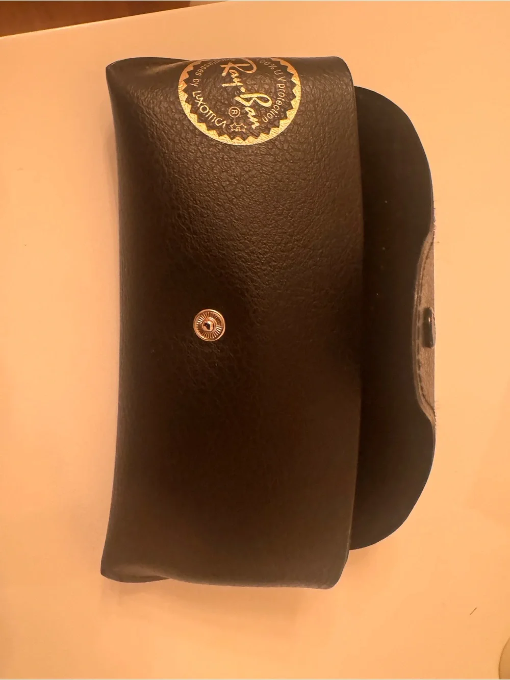 Ray-Ban Gold Frame Sunglasses with Blue Lenses
